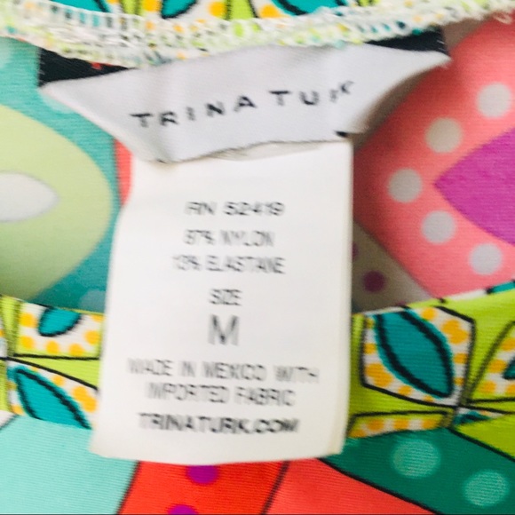 Trina Turk Rashguard Swim Top Carnavalesque M - Picture 5 of 5